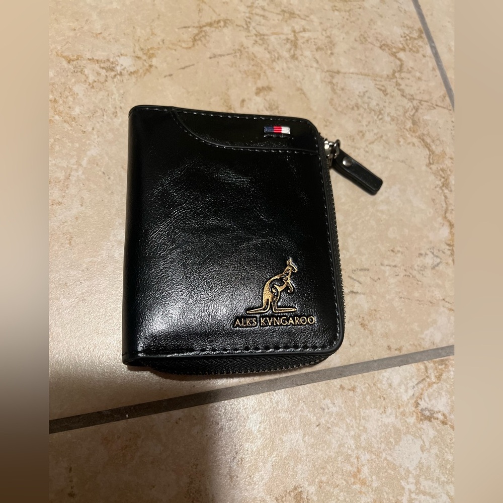 Alks Kvngaroo Black Leather Wallet